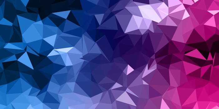 Abstract banner with a low poly design
