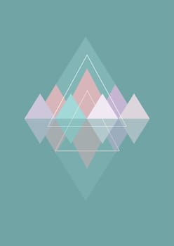 Abstract low poly design scandinavian style