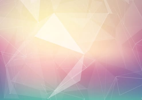 Abstract background with a low poly mesh design