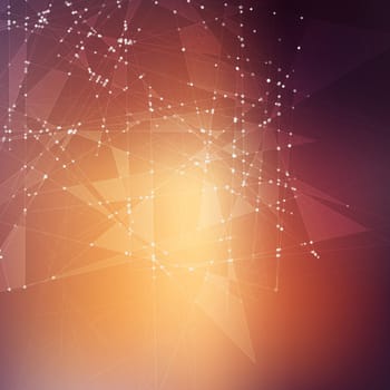 Abstract background with low poly mesh design