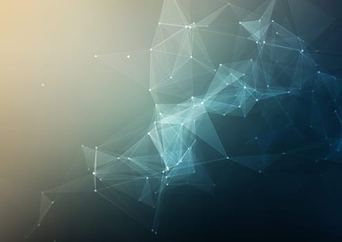 Abstract background with a low poly techno design