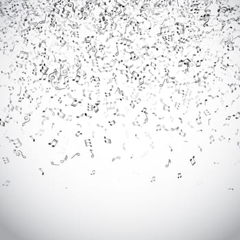 Abstract background with music notes design