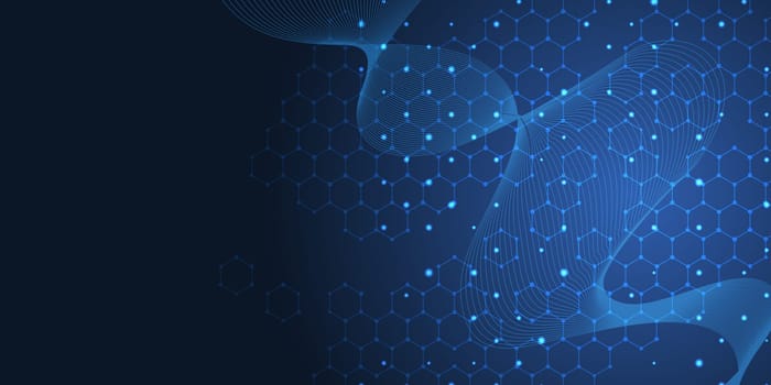 Banner with an abstract medical themed design