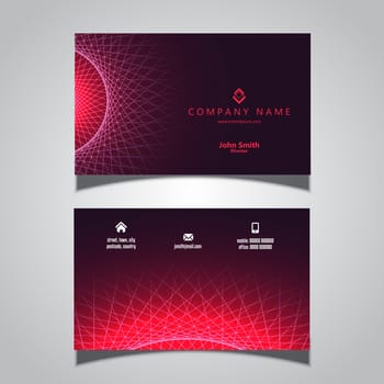 Business card with a modern design