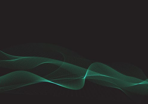 Abstract particle background with flowing dots design