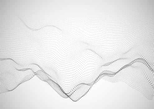 Abstract background with a techno modern flowing particle design
