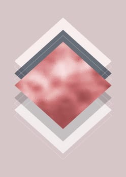 Abstract modern background with a retro design and rose gold texture