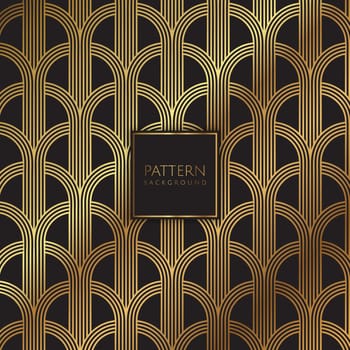 Abstract pattern background in black and gold