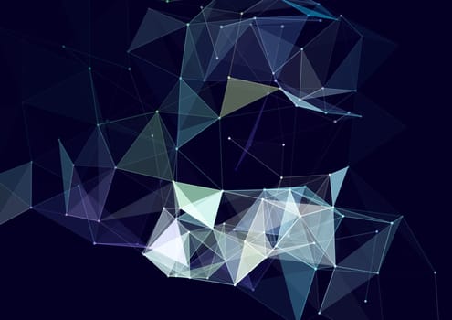 Abstract plexus design with connecting lines and dots 2302