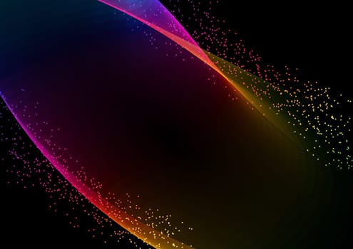 Abstract background with a rainbow coloured flowing lines design