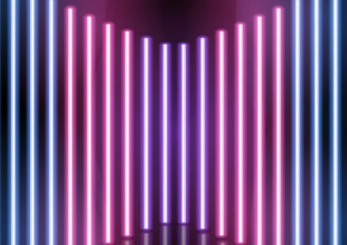 Abstract background with a glowing neon bars design