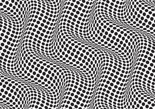 Abstract background with a black and white optical illusion