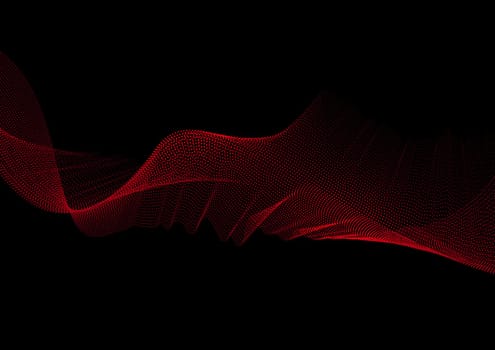 Abstract background with a particle wave design