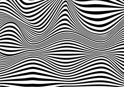 Abstract striped background with an optical illusion effect