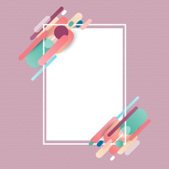 Abstract frame background with a modern retro design