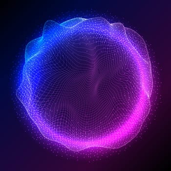 Abstract network connections background with sphere design