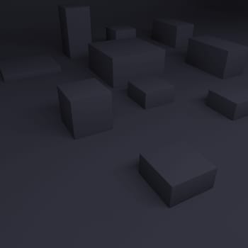 Render of 3D Geometric Abstract Background
