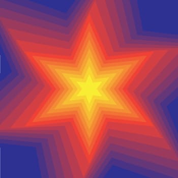 Abstract background with a colourful star design