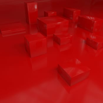 Render of 3D Geometric Abstract Background