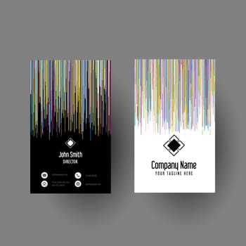 Business card with a modern retro design