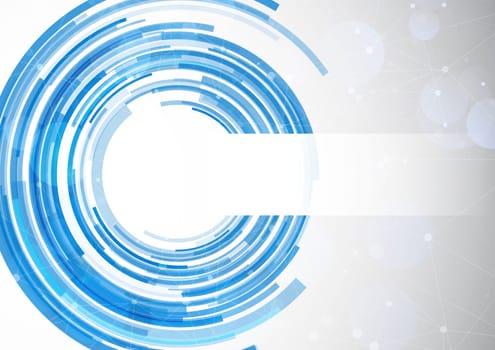 Abstract tech style background with connecting lines and dots