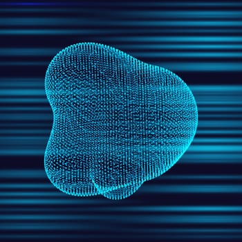 Abstract techno background with random shape with dot design