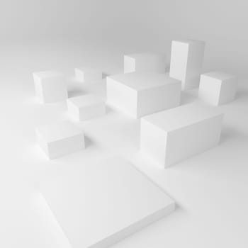 Render of 3D Geometric Abstract Background