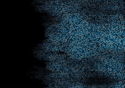 Abstract techno styled background with fading squares design