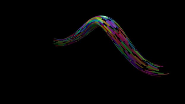 3d render of Abstract design background with swirl shapes