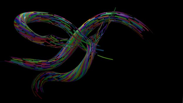 3d render of Abstract design background with swirl shapes