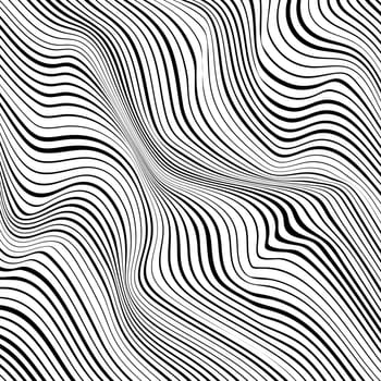 Abstract background with a warped striped pattern