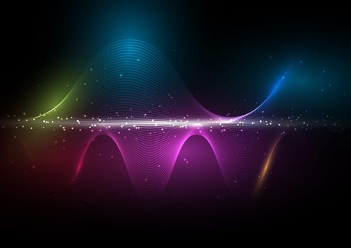 Abstract design background with waves