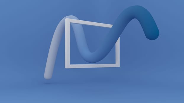 3D Render of Minimalist Geometric Shape Background