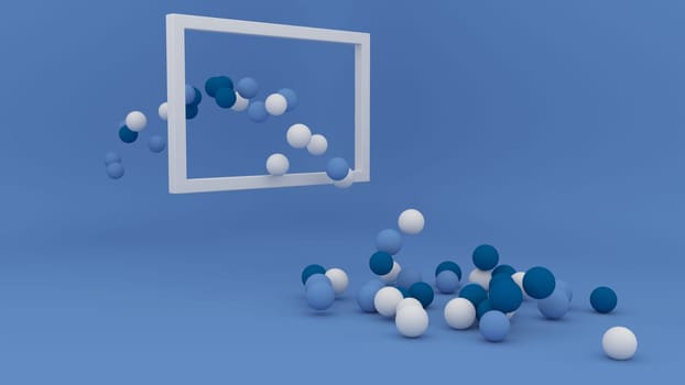 3D Render of Minimalist Geometric Shape Background