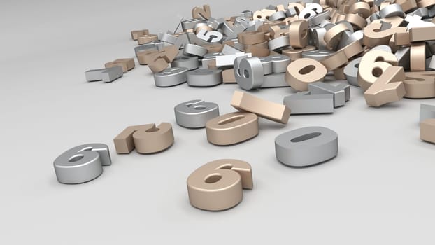 3D Render of Abstract Alphabet Background