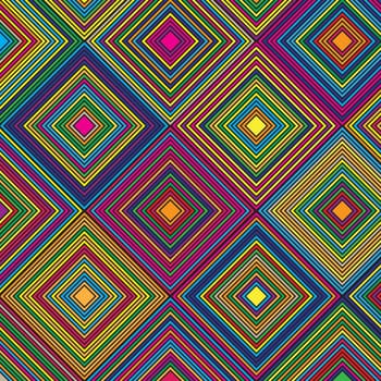 Abstract background with an aztec themed diamond colourful pattern design