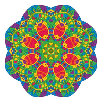 Aztec styled background with mandala design