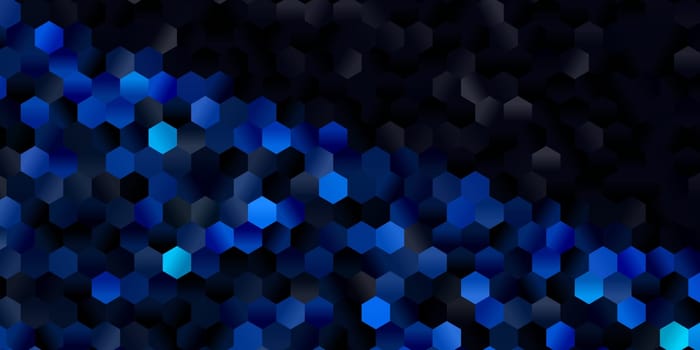 Abstract banner template with a dark hexagonal pattern design