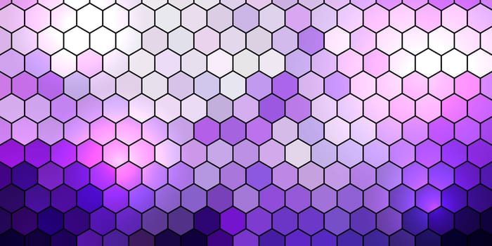 Modern banner with a purple hexagonal pattern design