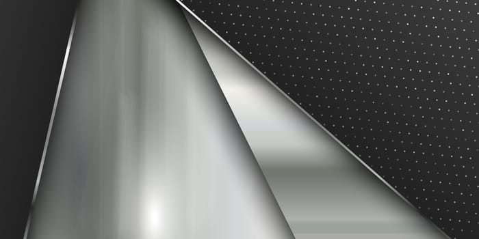 Banner template with a brushed metal texture