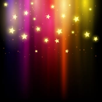 Colourful abstract background of stars
