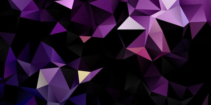 Banner with a dark low poly design