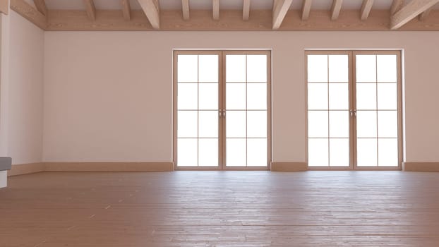 Render of 3D Contemporary Empty Room