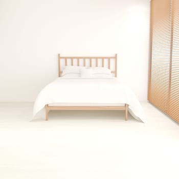 3D render of a modern bedroom interior