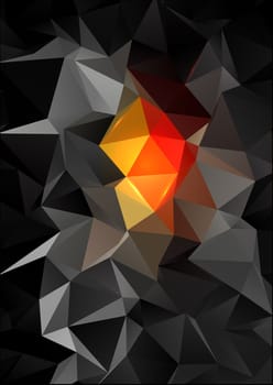 Abstract background with a low poly design