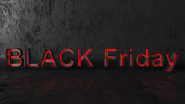 3d render of Black Friday sale background