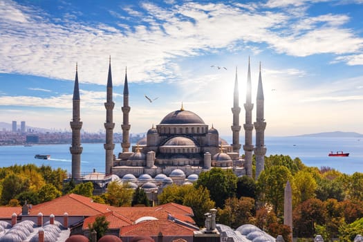 The Blue Mosque of Istanbul or Sultan Ahmet Mosque, Turkey.