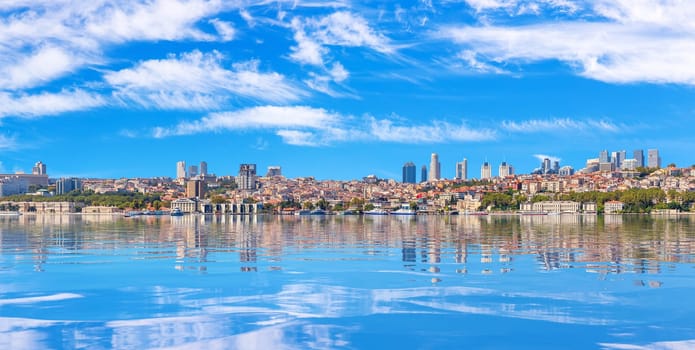 Istanbul sea panorama on the bank of the Bosphorus Straight, Turkey.