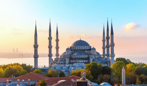 The Blue Mosque, also know as Sultan Ahmet Mosque, Istanbul.