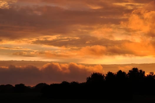 Sunset at Plérin in Brittany